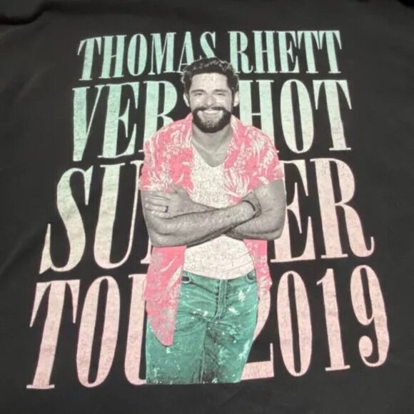 Thomas Rhett Tour 2019 Shirt Adult XL Black 100% Cotton Tee Very Hot Summer - Picture 5 of 6